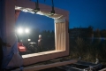 16.11.2017 Apolda: Anlieferung und Aufbau des Timber prototype am Eiermannbau in Apolda. / Internationale Bauausstellung Thüringen IBA / Foto: Thomas Müller